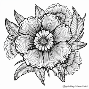 Intricate Lily Flower Coloring Pages 2