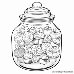 Intricate Lollipop Jar Coloring Pages 3