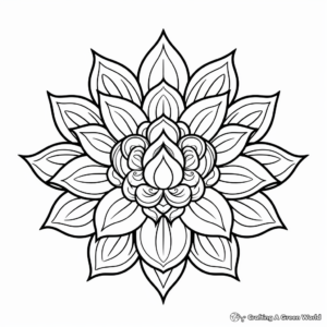 Intricate Lotus Mandala Coloring Pages 2
