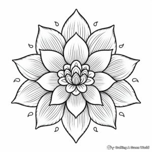 Intricate Lotus Mandala Coloring Pages 3