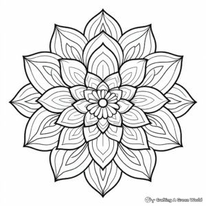 Intricate Lotus Mandala Coloring Pages 4