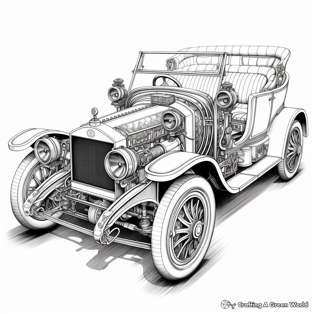 Intricate Luxury Car Coloring Pages 1