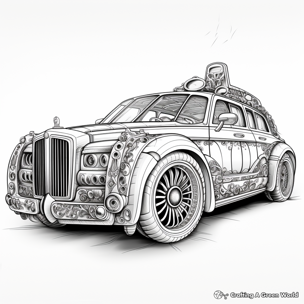 Intricate Luxury Car Coloring Pages 4