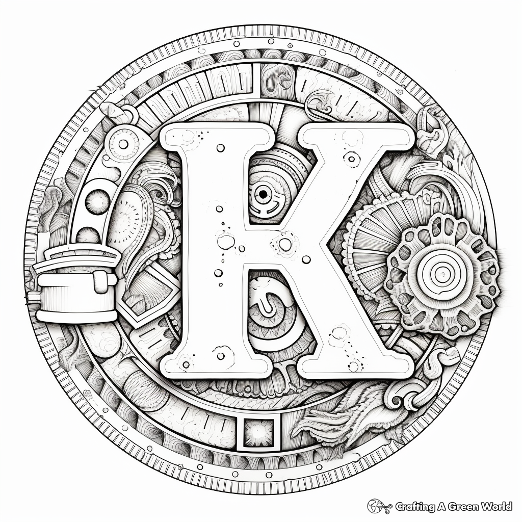 Intricate Mandala Alphabet Coloring Pages 2