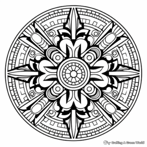 Intricate Mandala Cross Coloring Pages 1