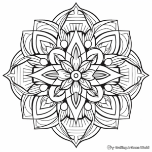Intricate Mandala Geometry Coloring Pages 1