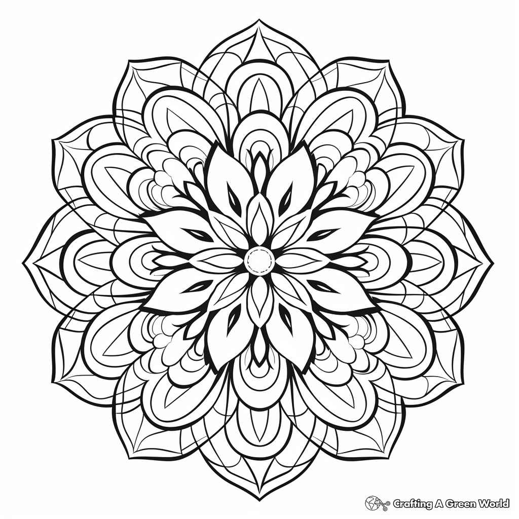 Intricate Mandala Geometry Coloring Pages 3