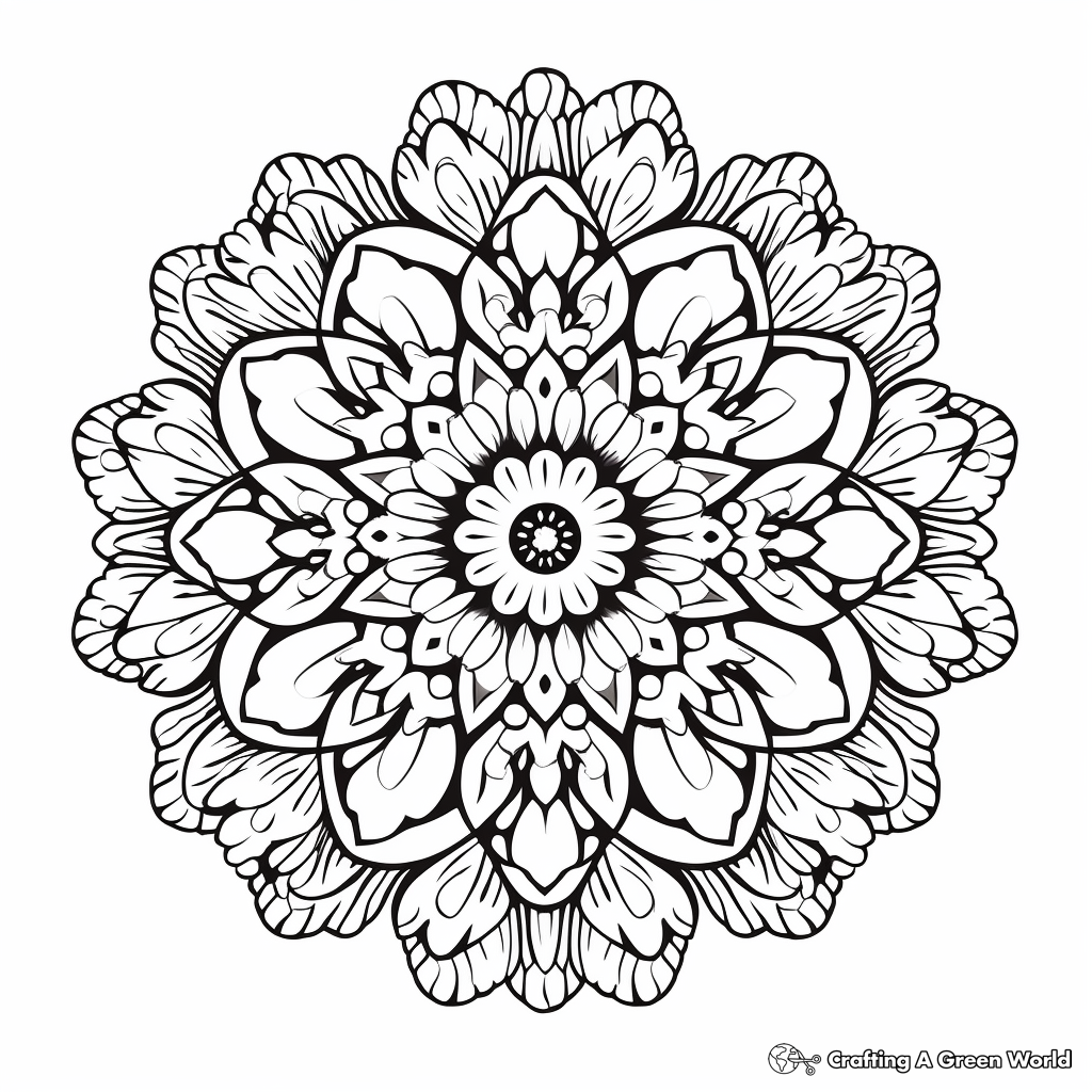 Intricate Mandala Shapes Coloring Pages for Adults 1