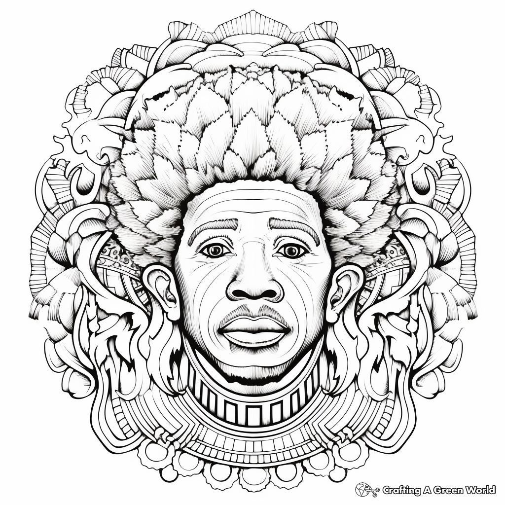 Intricate Mandela Magic Theme Coloring Pages 1