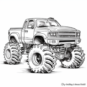 Intricate Monster Truck Show Coloring Pages 2