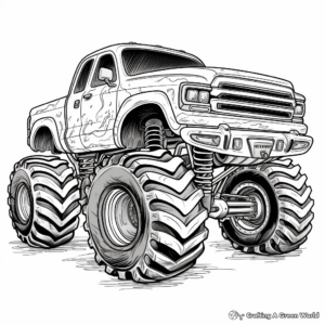 Intricate Monster Truck Show Coloring Pages 3