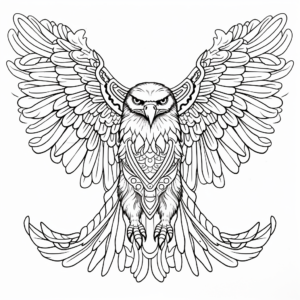 Intricate Osprey Pattern for Adult Coloring Pages 1