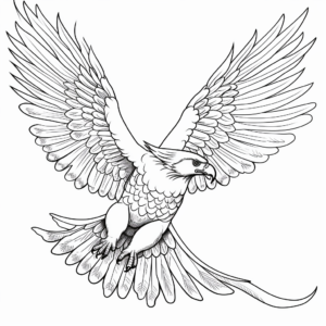 Intricate Osprey Pattern for Adult Coloring Pages 3