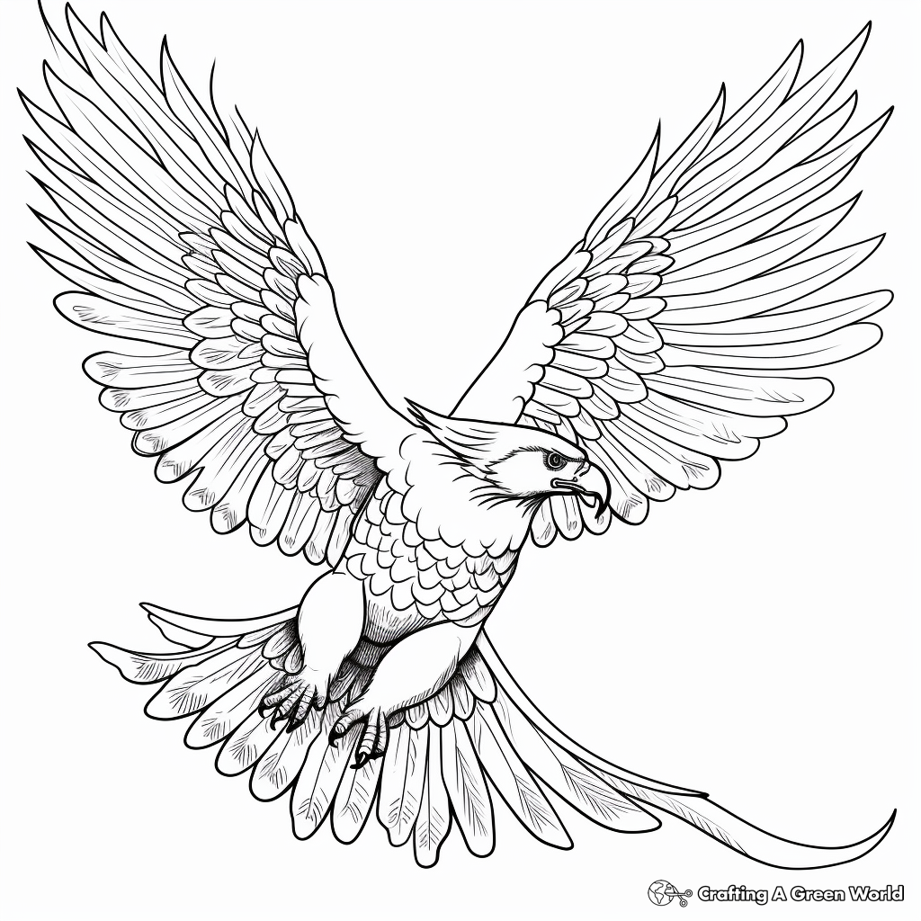 Intricate Osprey Pattern for Adult Coloring Pages 3