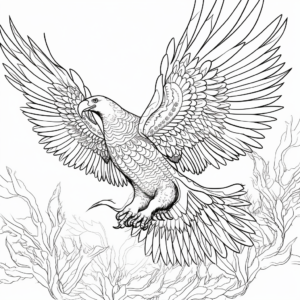 Intricate Osprey Pattern for Adult Coloring Pages 4