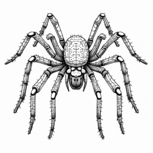 Intricate Pattern Black Widow Spider Coloring Pages 4