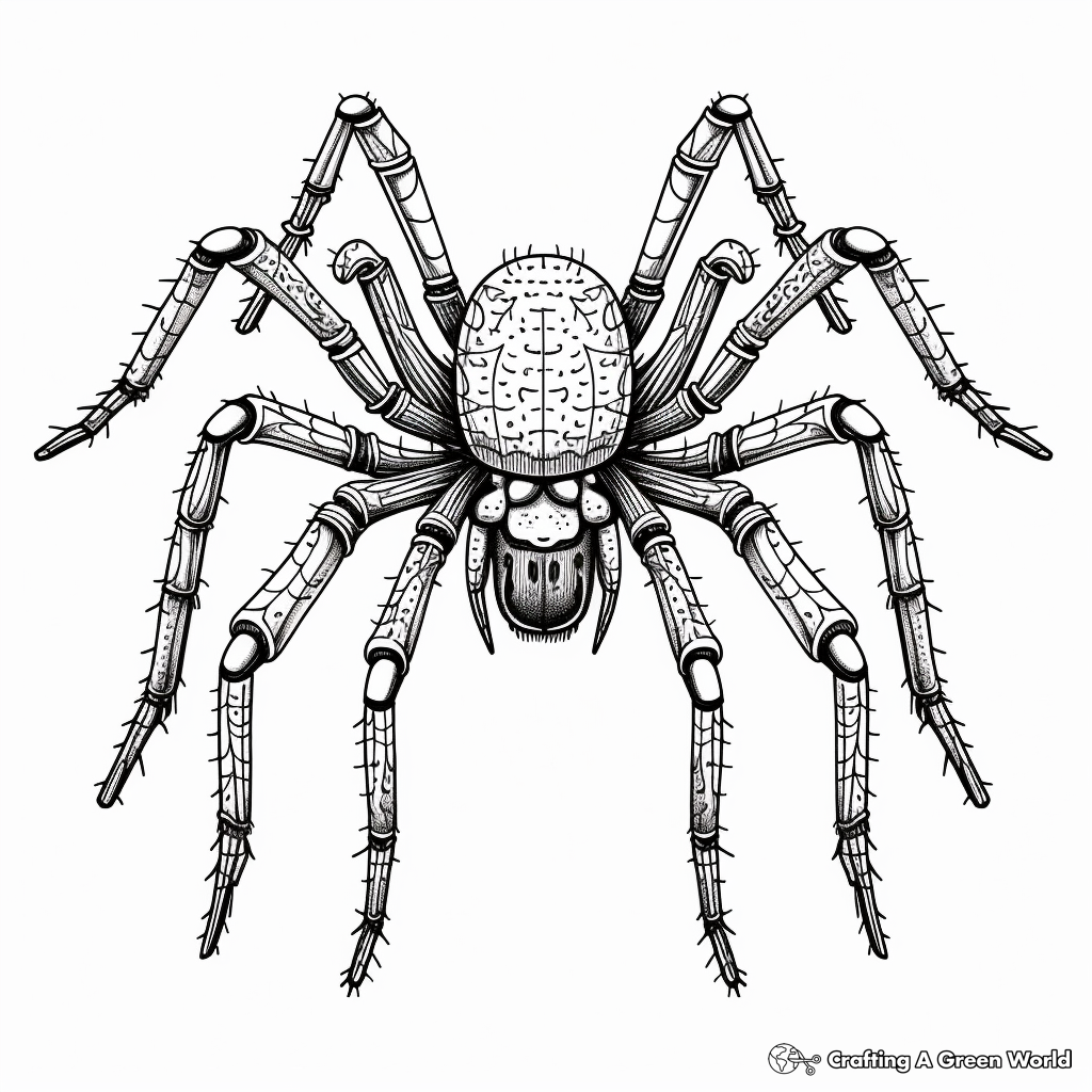 Intricate Pattern Black Widow Spider Coloring Pages 4