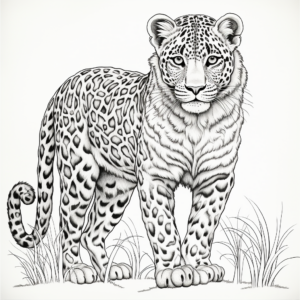 Intricate Pattern Cheetah Coloring Pages 3