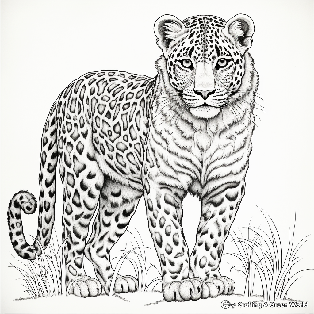 Intricate Pattern Cheetah Coloring Pages 3