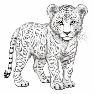 Intricate Pattern Cheetah Coloring Pages 4