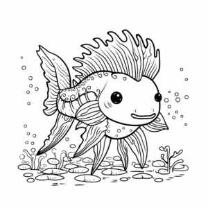 Intricate Patterned Axolotl Coloring Pages 1