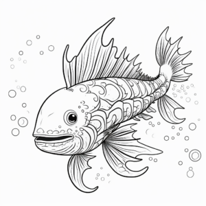 Intricate Patterned Axolotl Coloring Pages 2