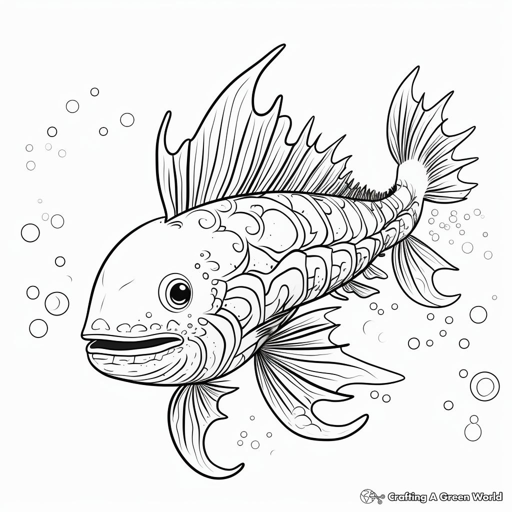 Intricate Patterned Axolotl Coloring Pages 2