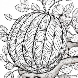 Intricate Pecan Pattern Coloring Pages for Adults 1