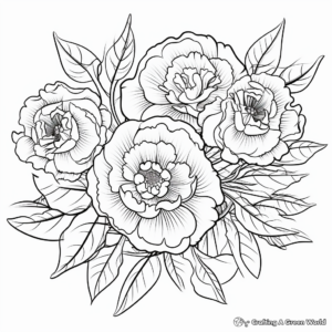 Intricate Peony Mandala Coloring Pages 3