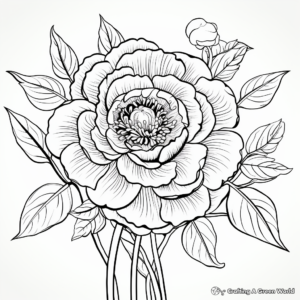 Intricate Peony Mandala Coloring Pages 4