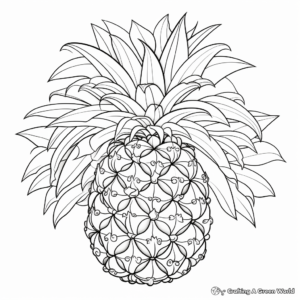 Intricate Pineapple Coloring Pages 3