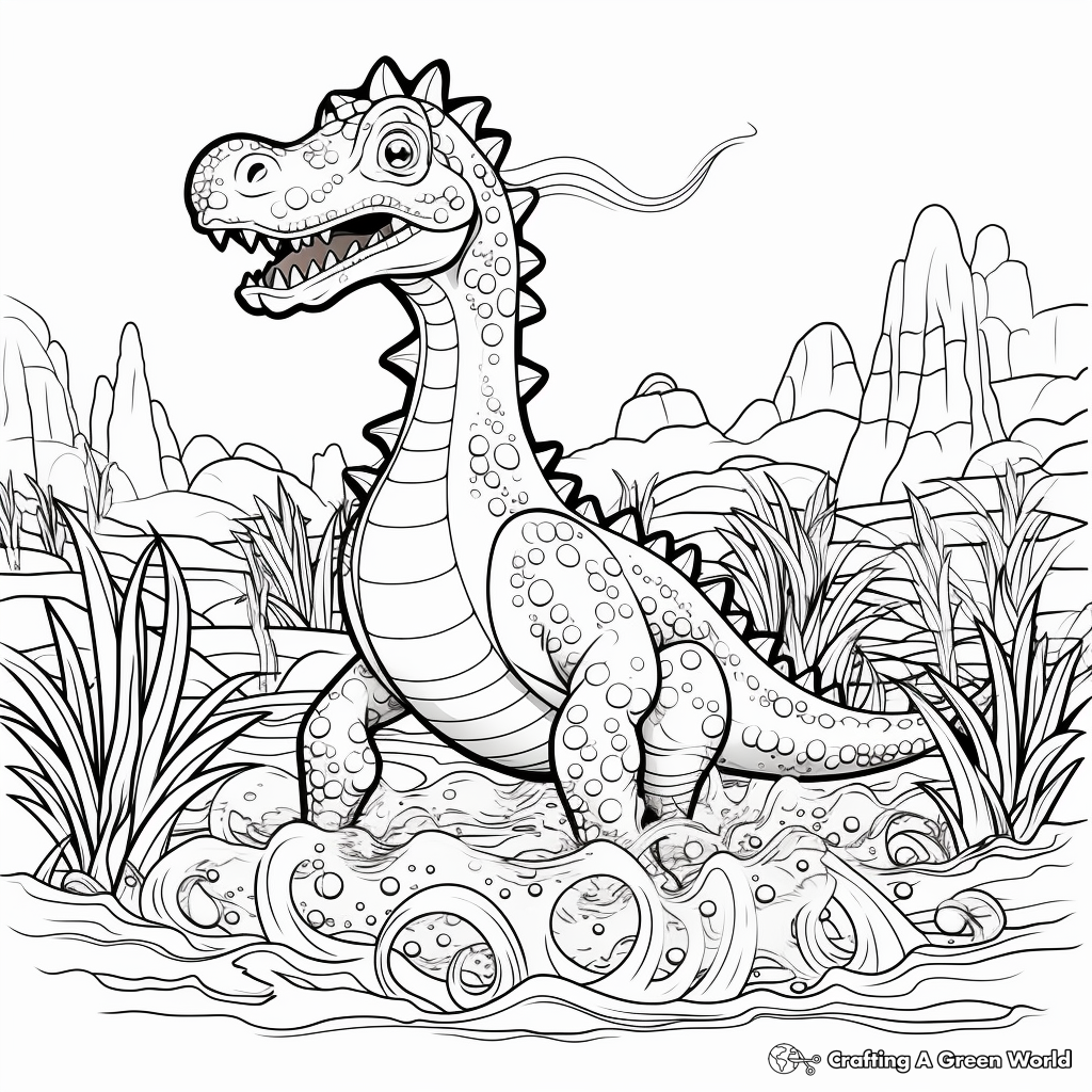 Intricate Plotosaurus Coloring Pages for Experts 2