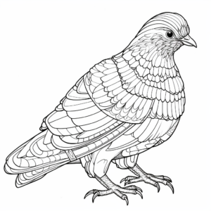 Intricate Racing Pigeon Coloring Pages 2