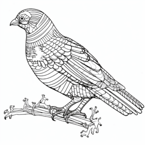 Intricate Racing Pigeon Coloring Pages 3