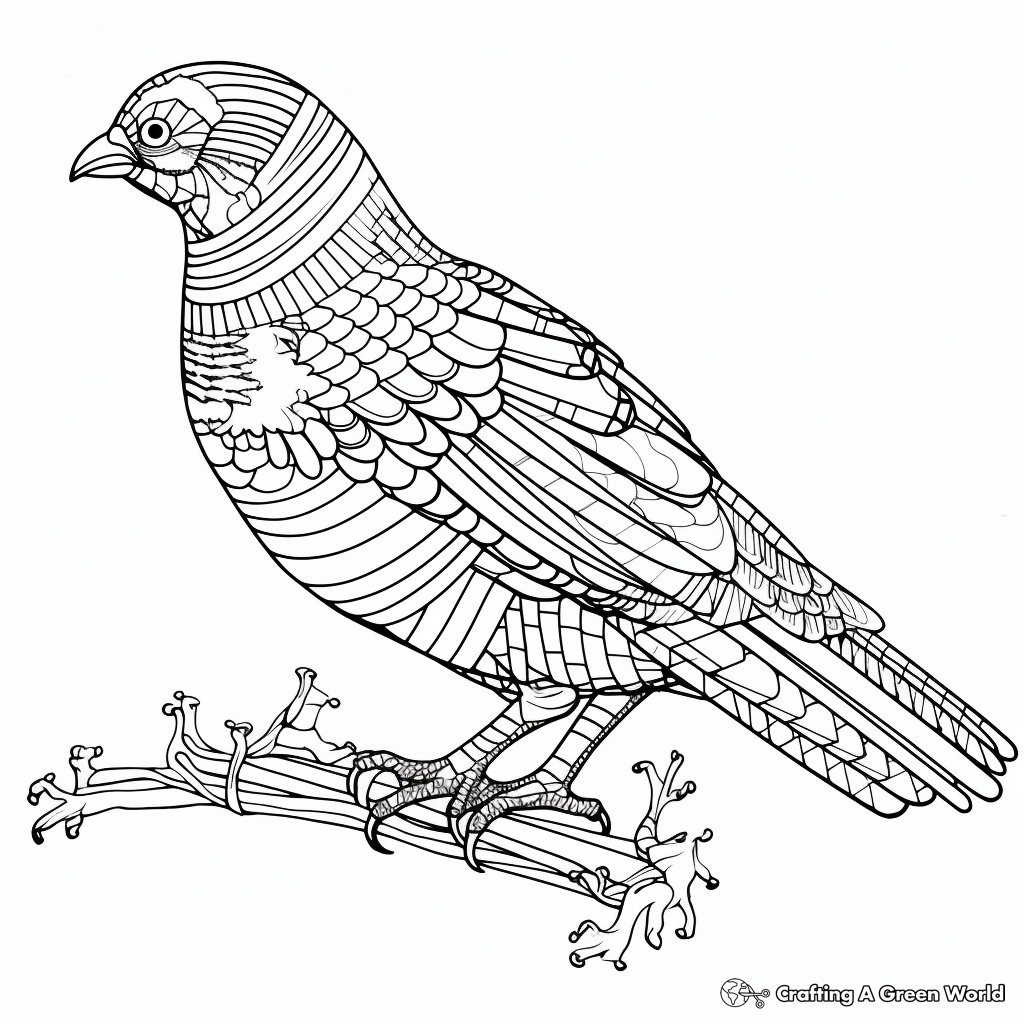 Intricate Racing Pigeon Coloring Pages 3
