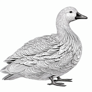 Intricate Snow Goose Coloring Pages 1