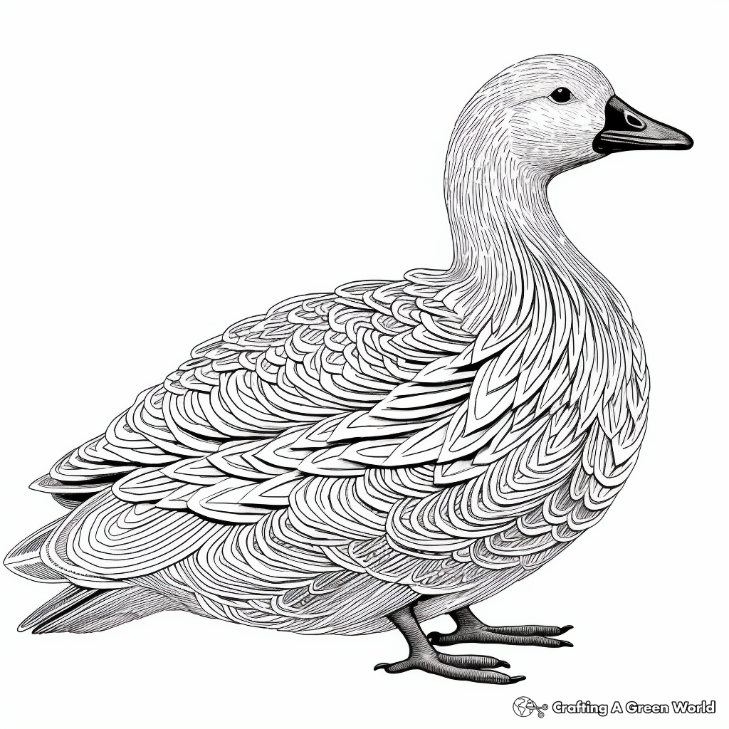 Intricate Snow Goose Coloring Pages 1