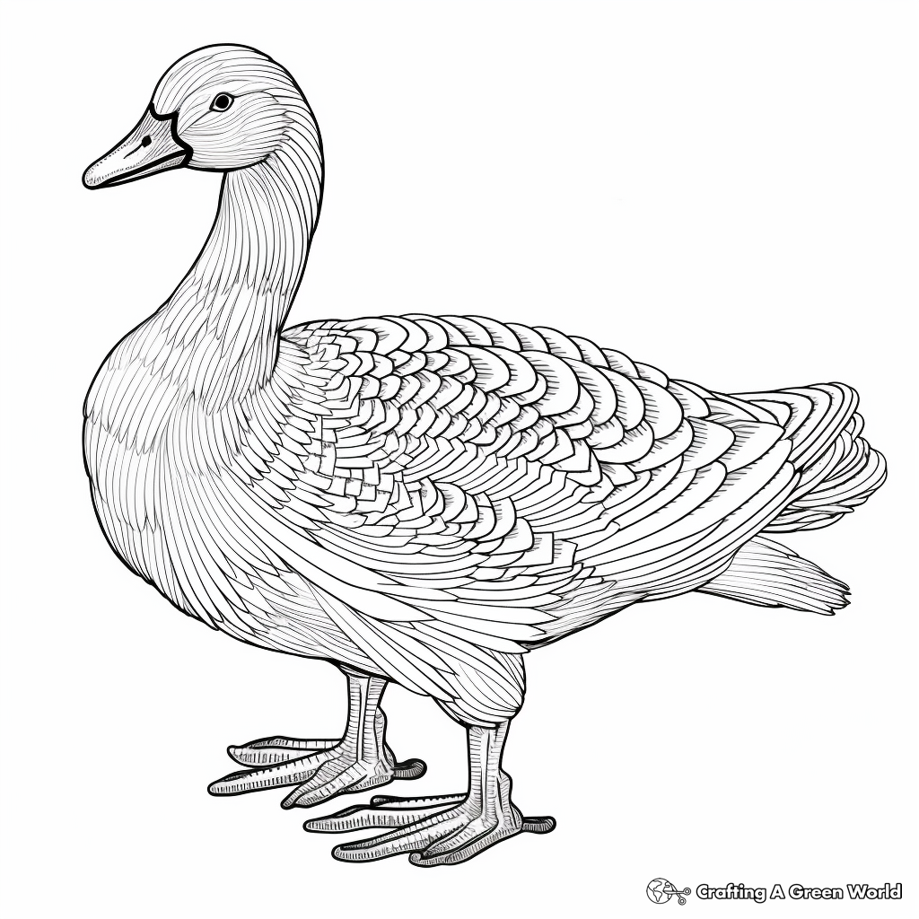 Intricate Snow Goose Coloring Pages 2