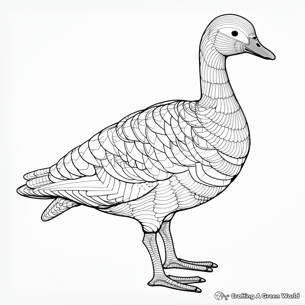 Intricate Snow Goose Coloring Pages 4