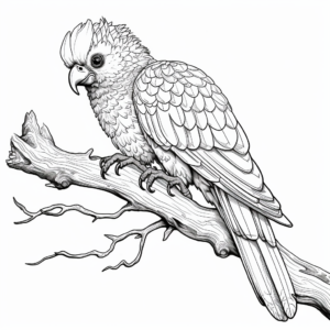 Intricate Spix's Macaw Coloring Pages for Adults 2