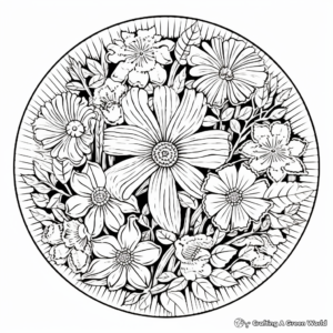Intricate Spring Mandala Coloring Sheets 3