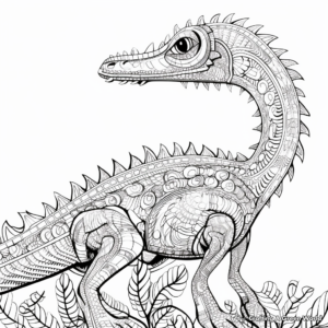 Intricate Suchomimus Skin Texture Coloring Pages 1