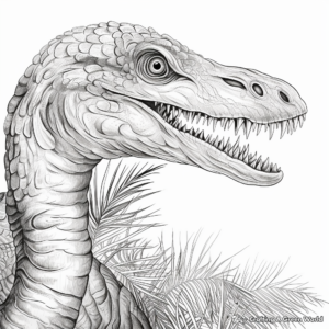 Intricate Suchomimus Skin Texture Coloring Pages 2
