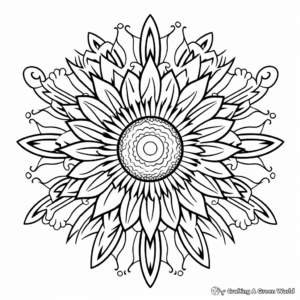 Intricate Sun Mandala Coloring Pages 1