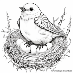 Intricate Swallow's Nest Coloring Pages 3