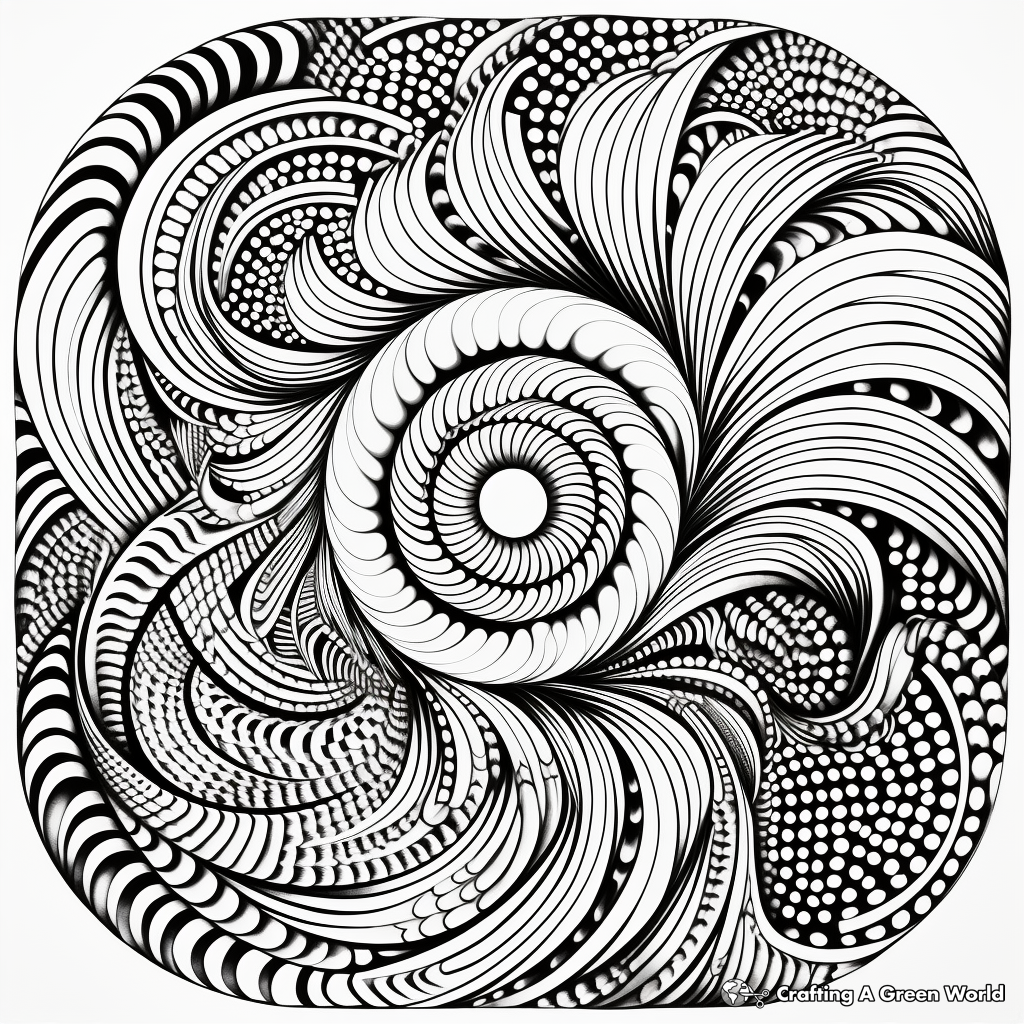Intricate Swirl Design Coloring Pages 2