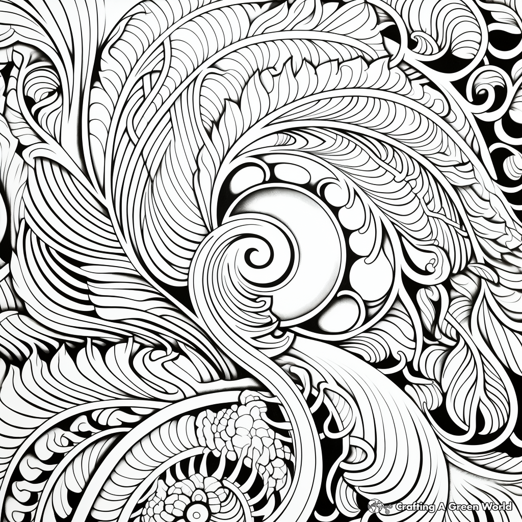 Intricate Swirl Design Coloring Pages 3