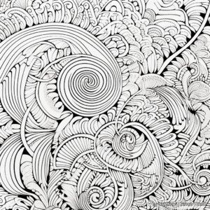 Intricate Swirl Design Coloring Pages 4