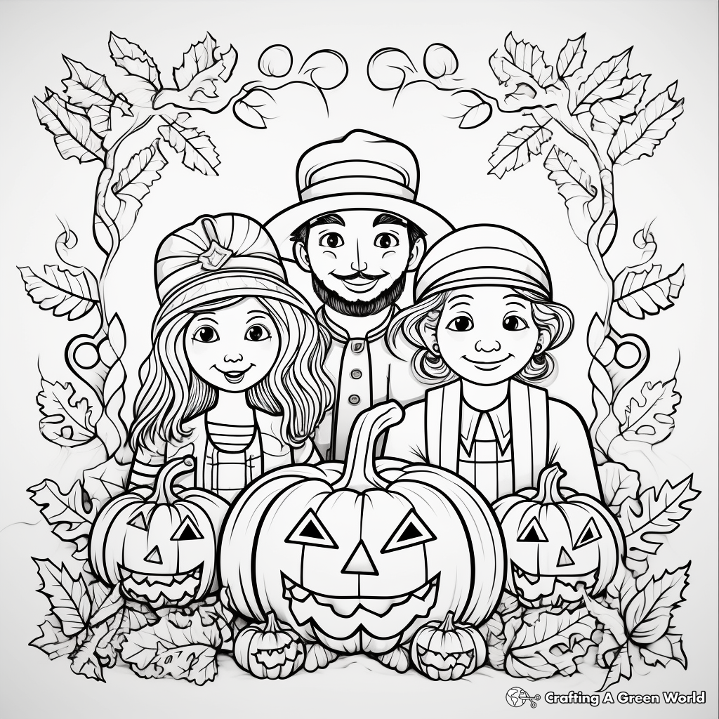Intricate Thanksgiving Coloring Pages for Adults 4