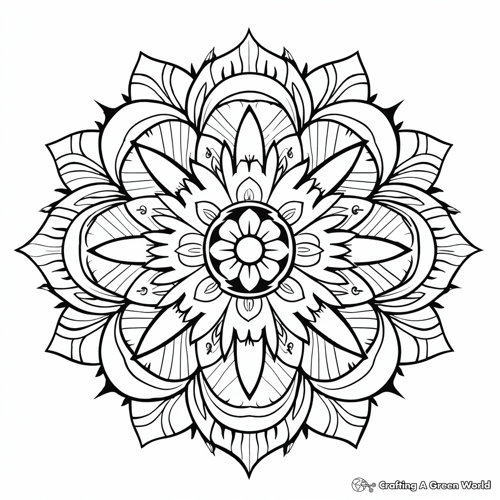 Intricate 'Thinking of You' Mandala Coloring Pages 2